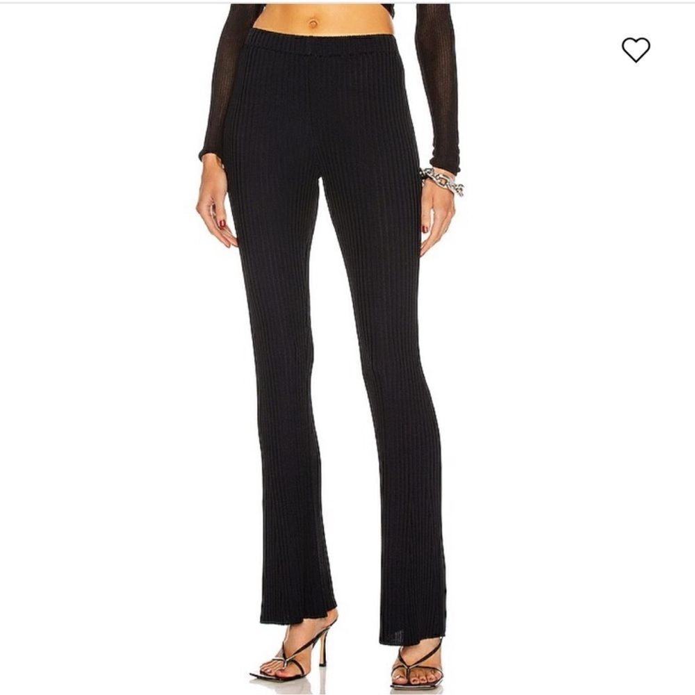 DION LEE Stripe Rib Pants Navy/Black